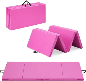 Gymnastics Mat, 3'x6'/4'x8' Thick Folding Kids' Gymnastic Tumbling Mat with Carrying Handles for Home Gym Exercise & Play