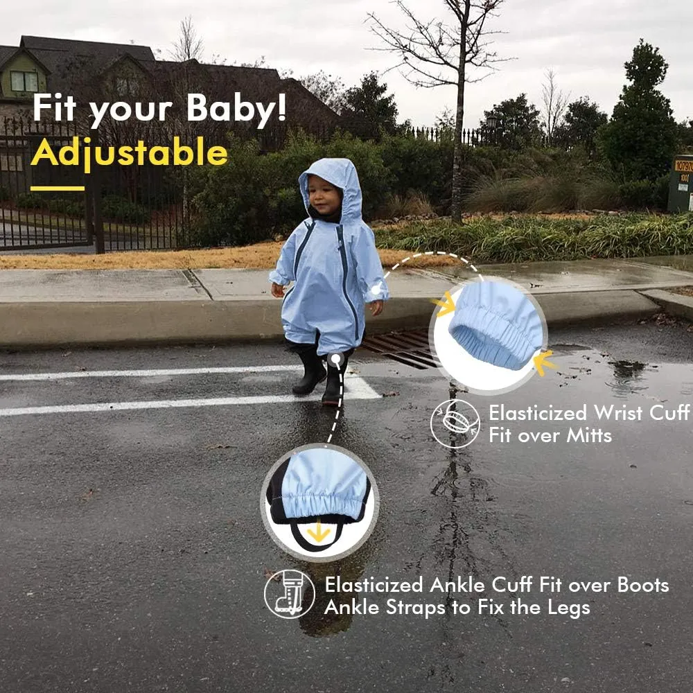 HAPIU Kids Toddler Rain Suit Muddy Buddy Waterproof Coverall