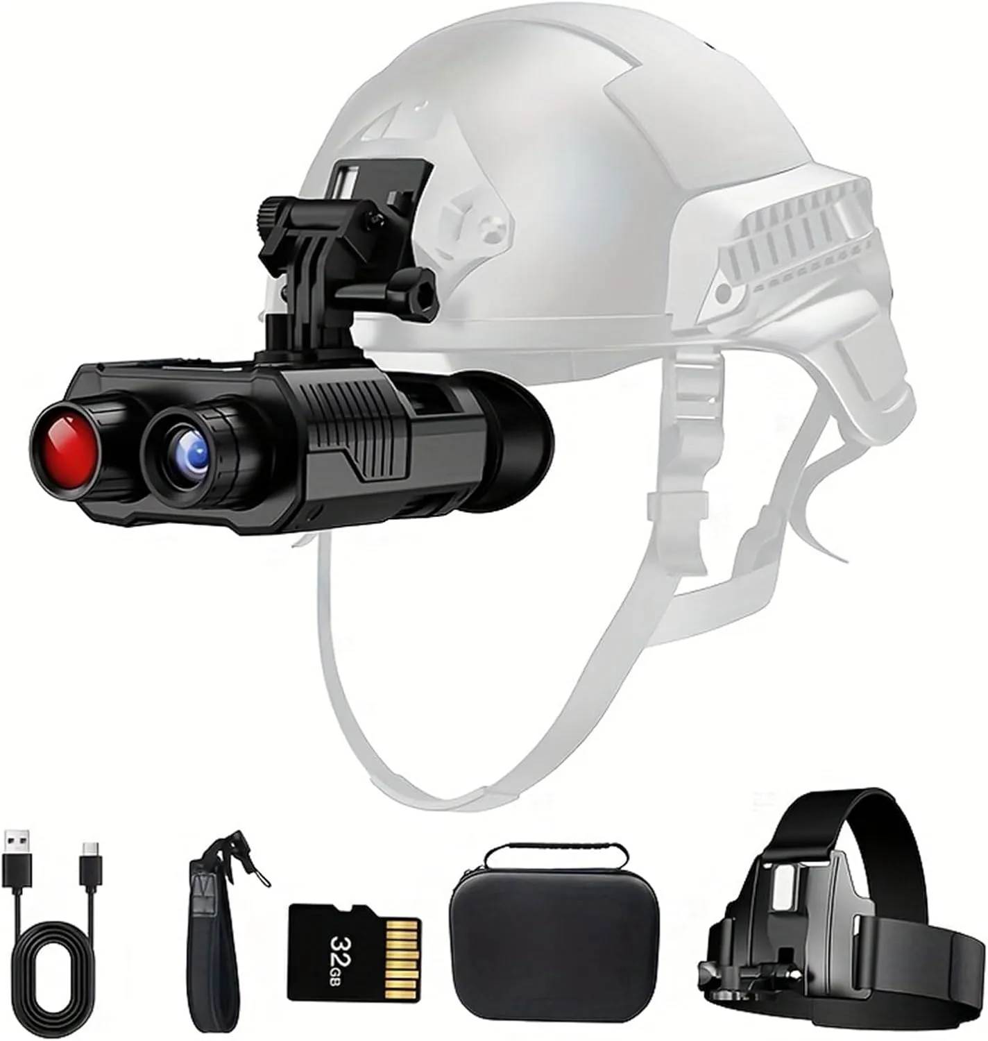 Head Mounted Night Vision Goggles, 4K Night Vision Binoculars for Adults, 984FT Digital Infrared Night Vision with 3D Vision Effect & 8 X Zoom for Camping