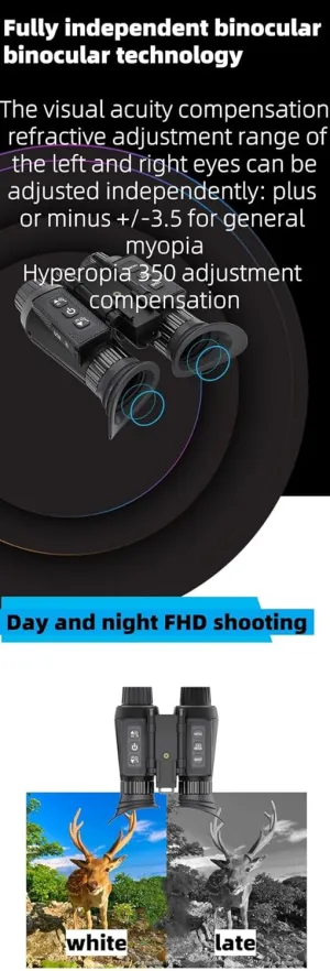 Head-Mounted Outdoor Night Vision Infrared hd Digital Helmet Camera 3D Naked-Eye 4K Binocular Night Vision