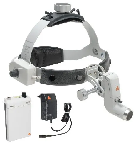 Heine ML4 LED Headlight with Headband Professional L and mPack Portable Power Pack (with Plug-in Transformer) #J-008.31.413