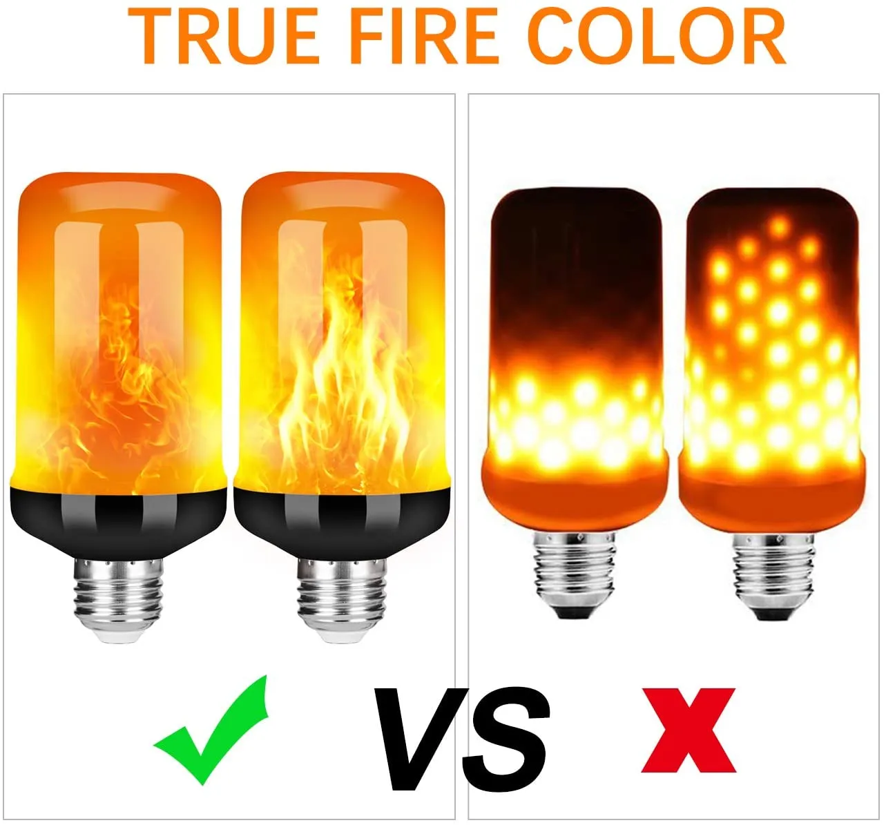 Homlly LED 4Mode Fire Flame Light Bulb