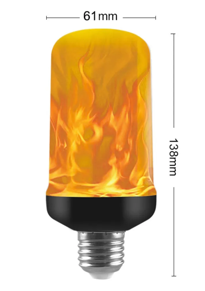 Homlly LED 4Mode Fire Flame Light Bulb