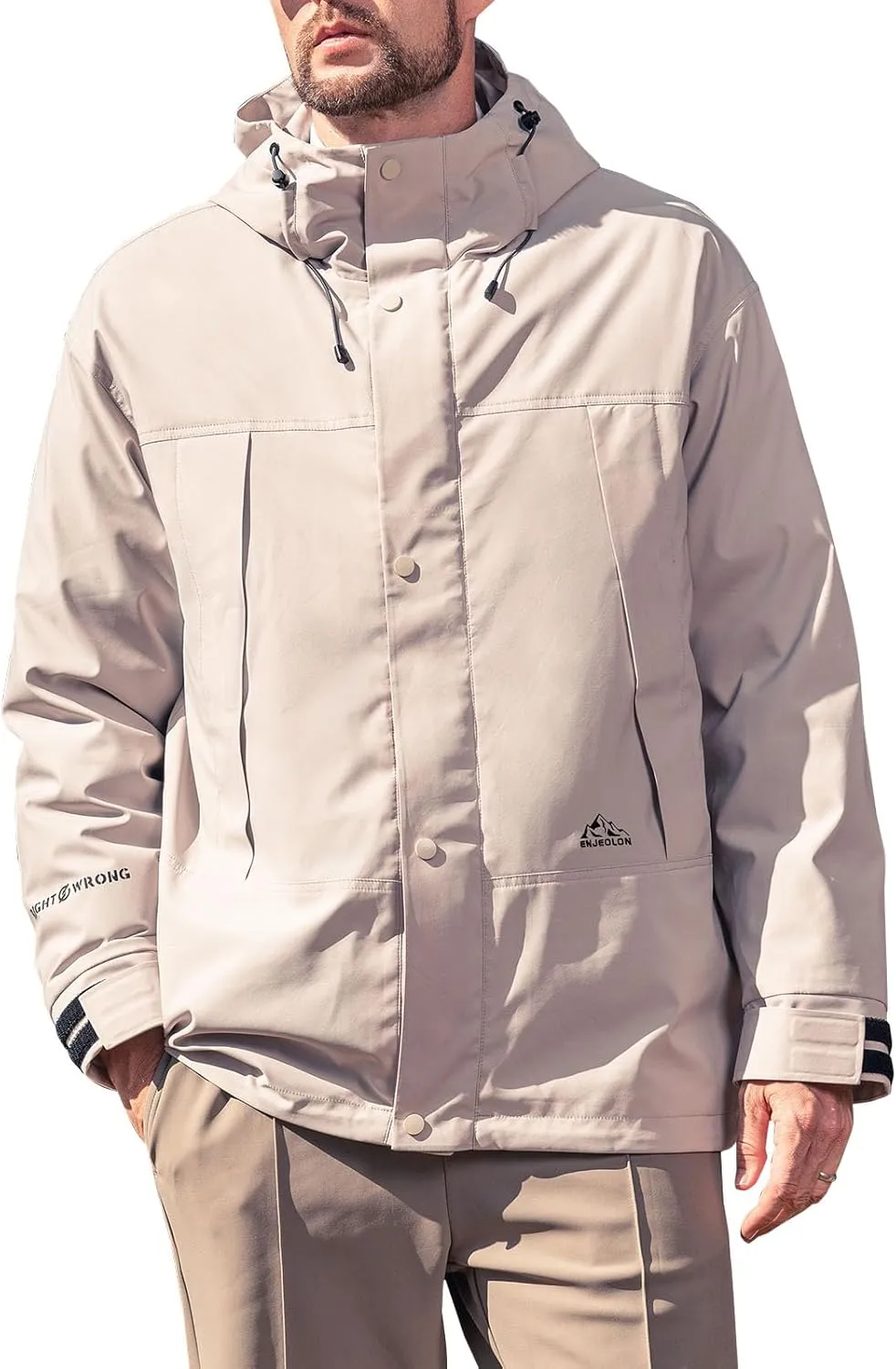 Hooded Assault Suit Men'S Outdoor Solid Color Jacket Windproof And Waterproof Mountaineering Workwear Jacket