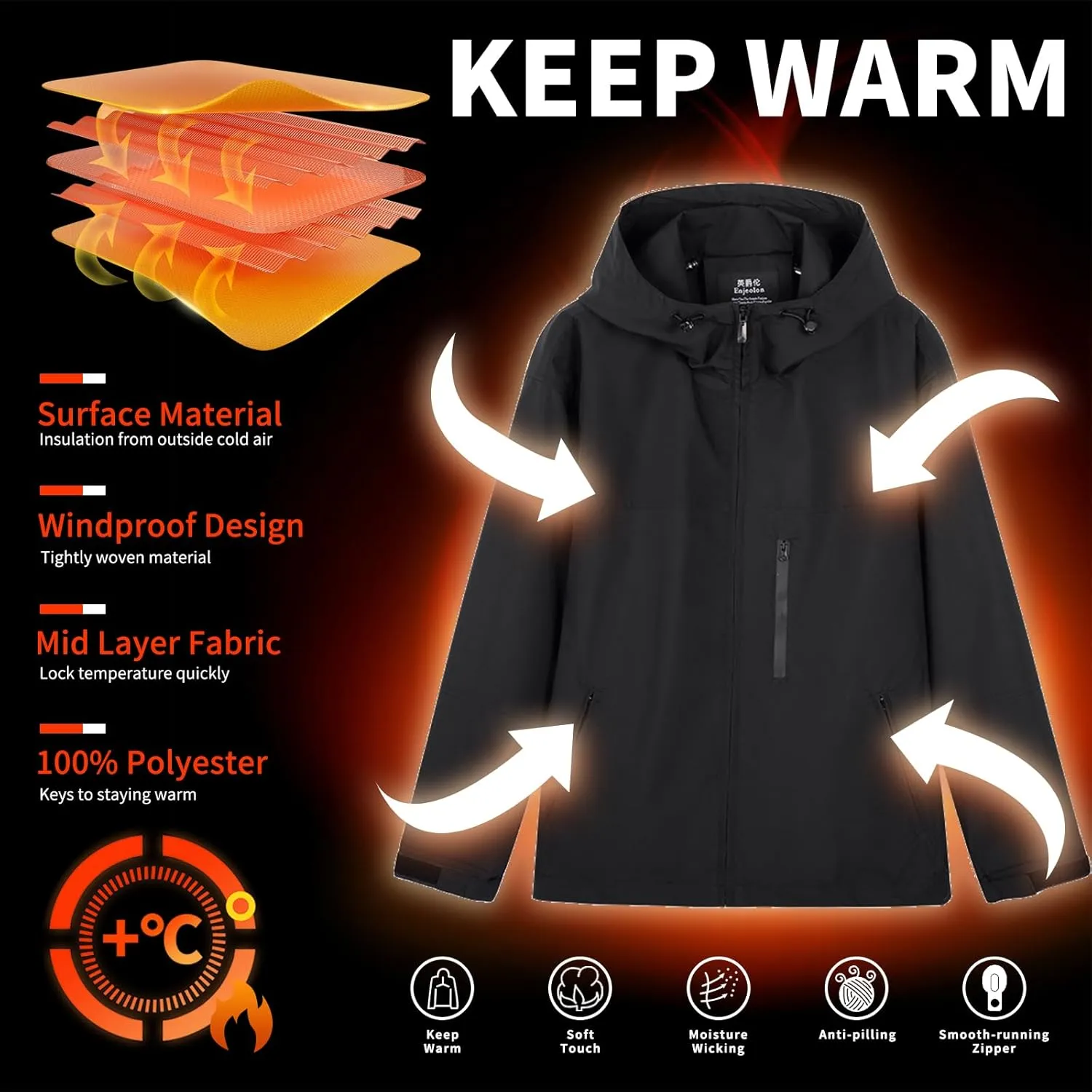 Hooded Assault Suit Men'S Outdoor Solid Color Jacket Windproof And Waterproof Mountaineering Workwear Jacket