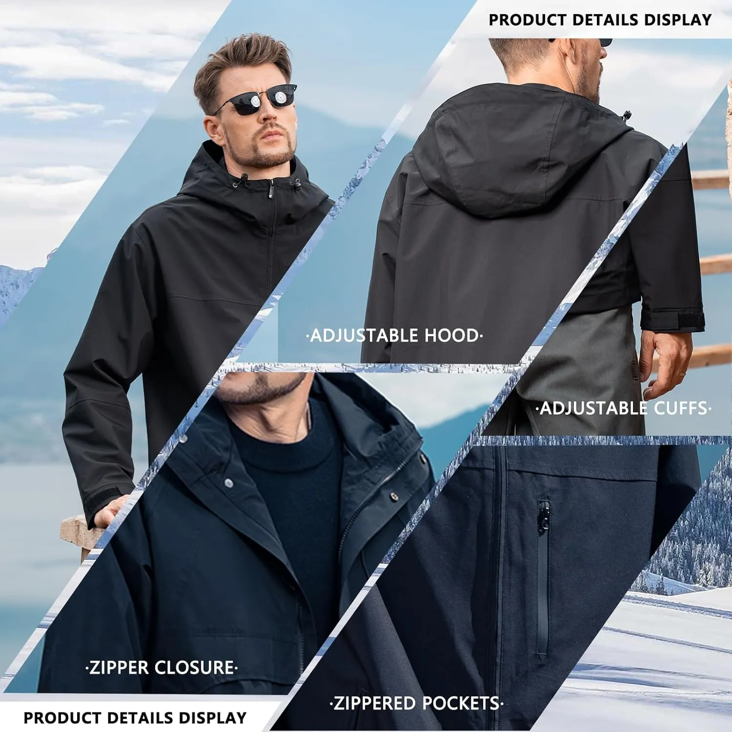 Hooded Assault Suit Men'S Outdoor Solid Color Jacket Windproof And Waterproof Mountaineering Workwear Jacket