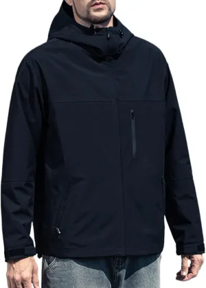 Hooded Assault Suit Men'S Outdoor Solid Color Jacket Windproof And Waterproof Mountaineering Workwear Jacket