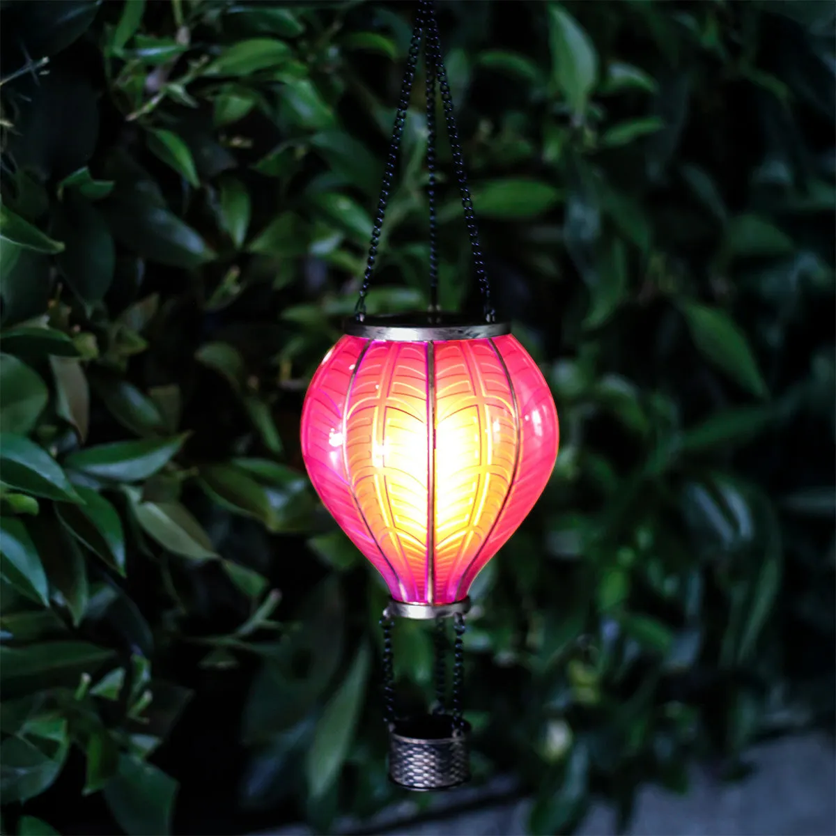 Hot Air Balloon Solar Garden Lantern Decoration 20 White LED - 46cm by Bright Garden