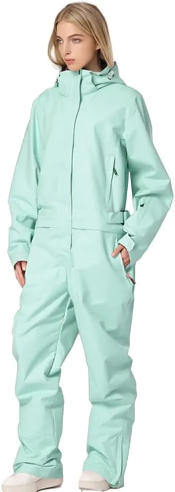 HOTIAN Women Ski Suits One Piece Jumpsuits Overalls Winter Outdoor Snow Suits Waterproof Snowboard Suit