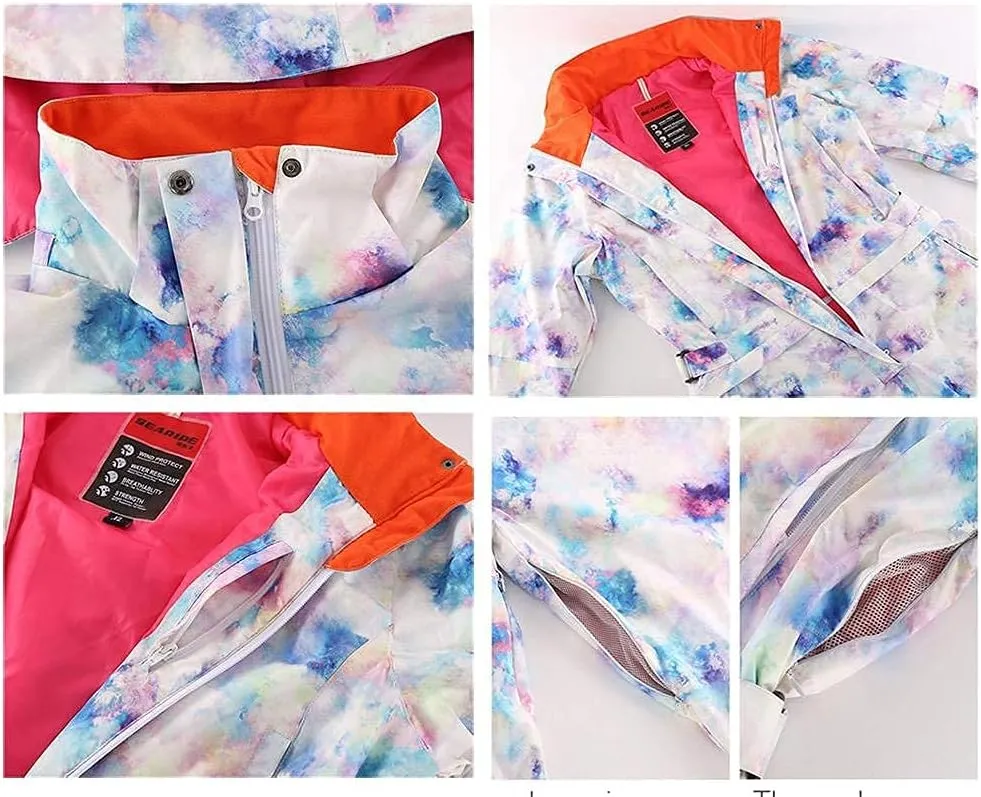 HOTIAN Women Ski Suits One Piece Jumpsuits Overalls Winter Outdoor Snow Suits Waterproof Snowboard Suit