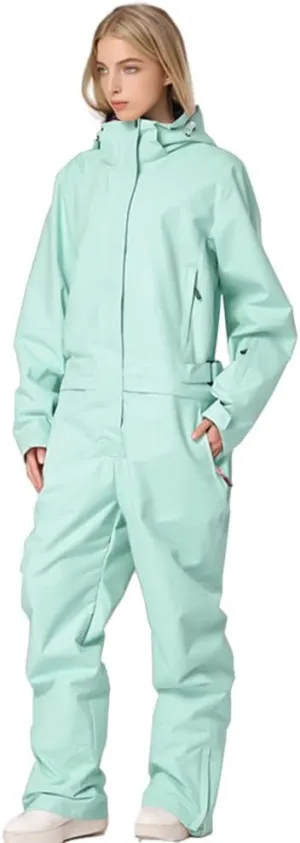HOTIAN Women Ski Suits One Piece Jumpsuits Overalls Winter Outdoor Snow Suits Waterproof Snowboard Suit