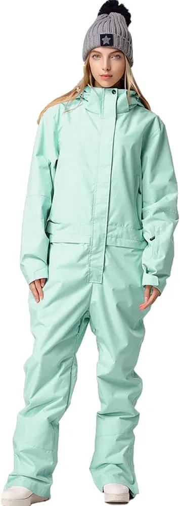 HOTIAN Women Ski Suits One Piece Jumpsuits Overalls Winter Outdoor Snow Suits Waterproof Snowboard Suit