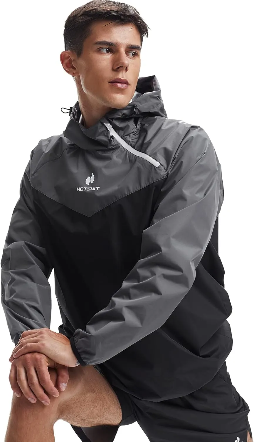 HOTSUIT Sauna Suit for Men Sweat Sauna Jacket Pant Gym Workout Sweat Suits