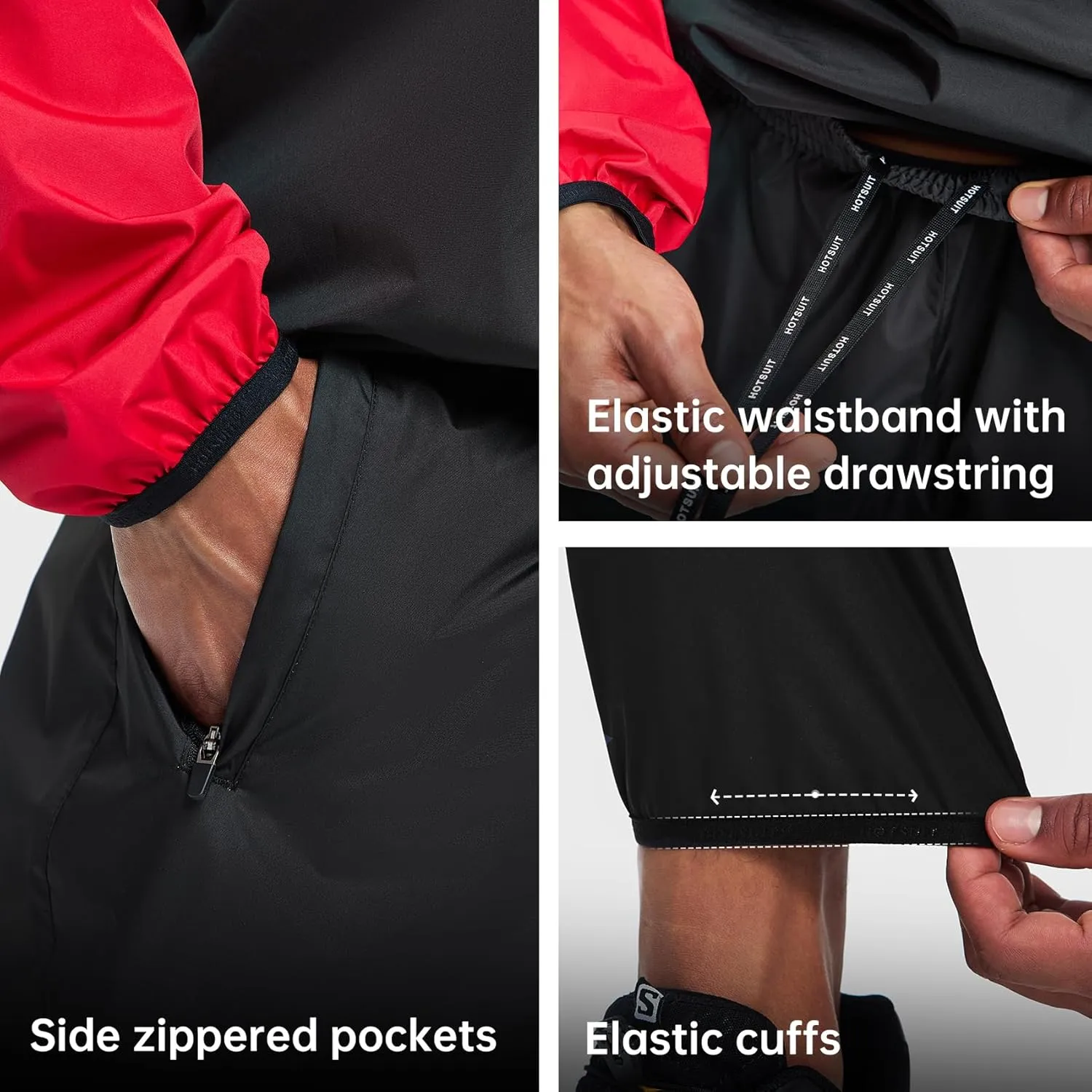 HOTSUIT Sauna Suit for Men Sweat Sauna Jacket Pant Gym Workout Sweat Suits