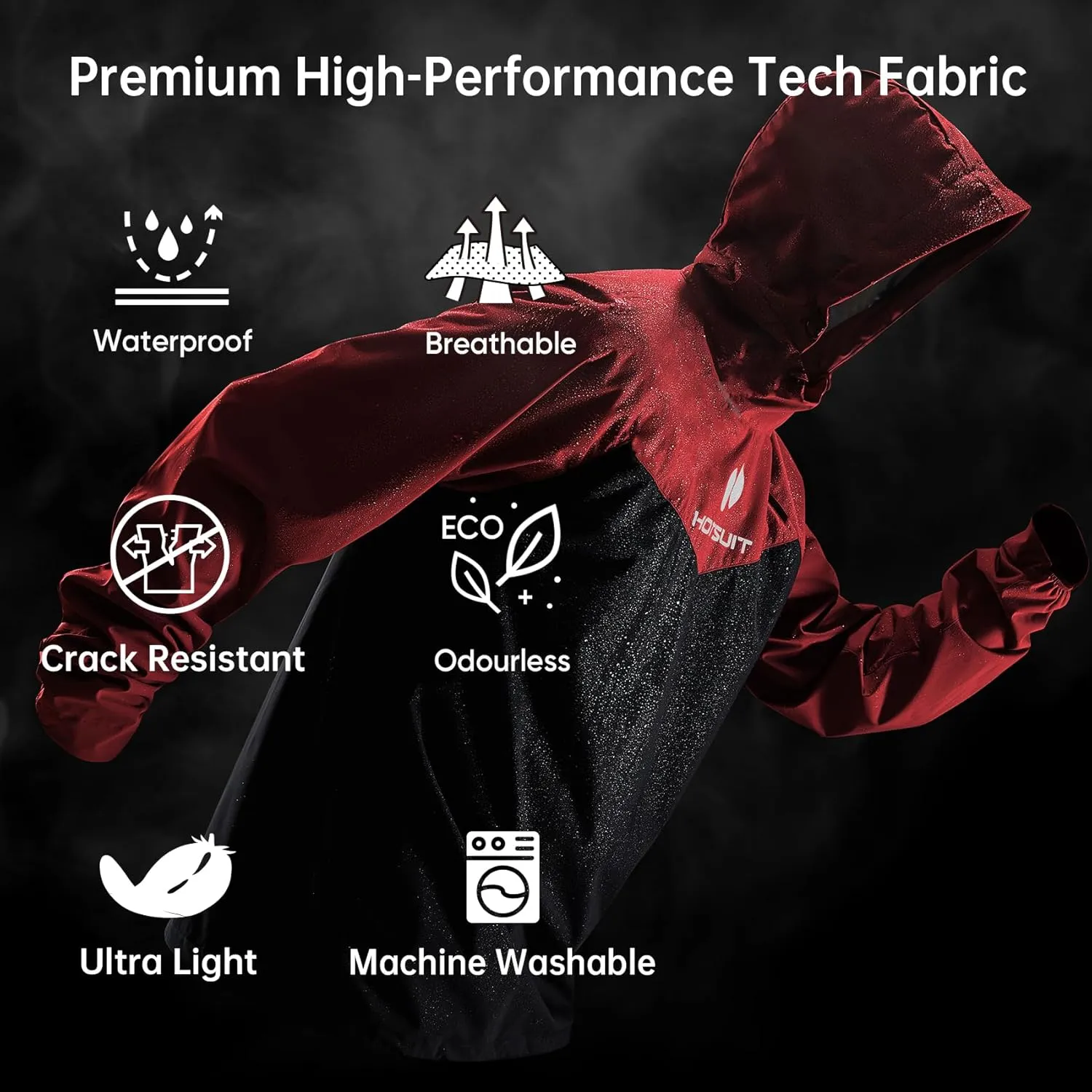 HOTSUIT Sauna Suit for Men Sweat Sauna Jacket Pant Gym Workout Sweat Suits