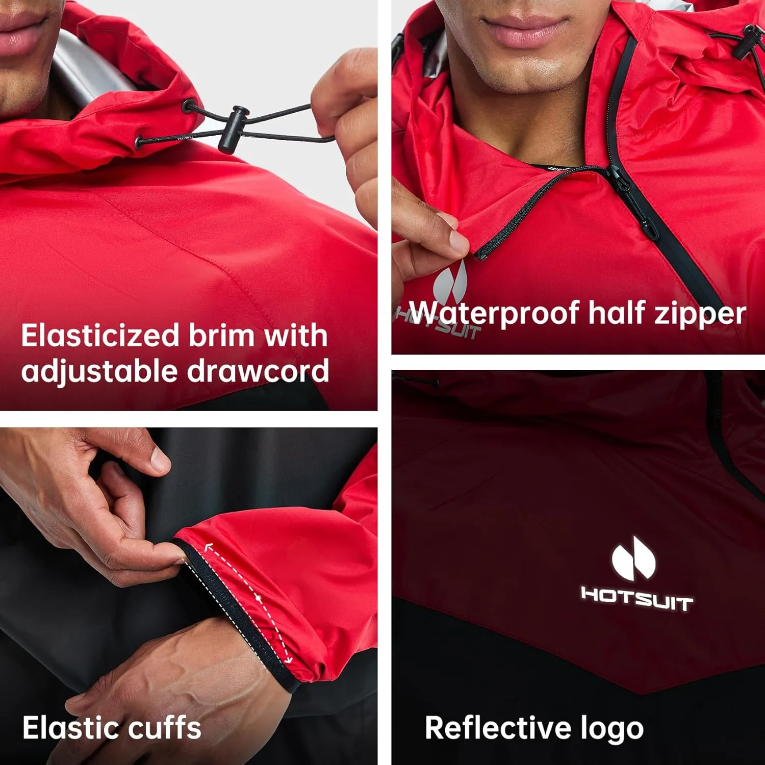 HOTSUIT Sauna Suit for Men Sweat Sauna Jacket Pant Gym Workout Sweat Suits