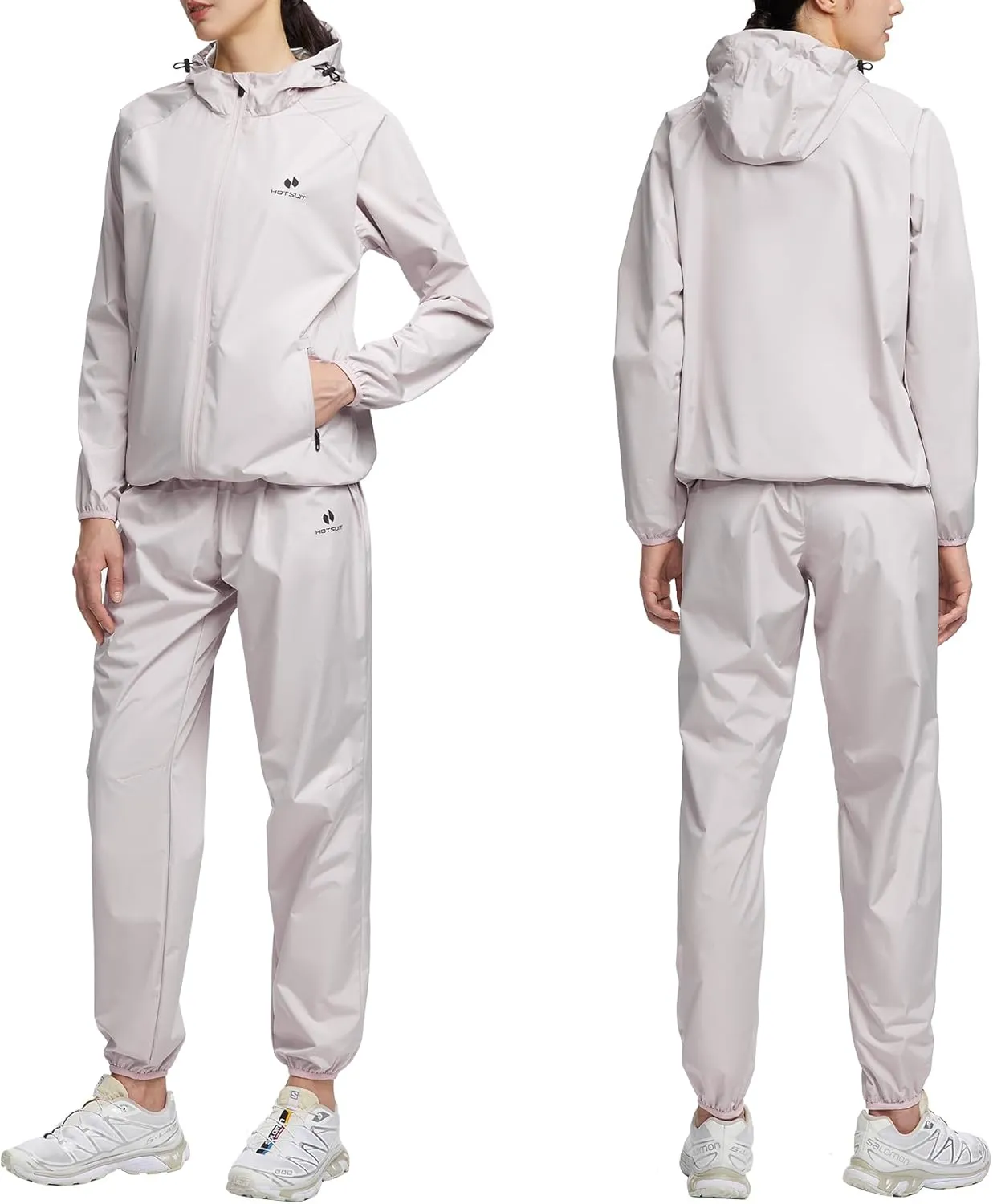 HOTSUIT Sauna Suit for Women Weight Loss Machine Washable Sweat Sauna Jacket Pants Anti Rip Sweat Suit for Gym Workout