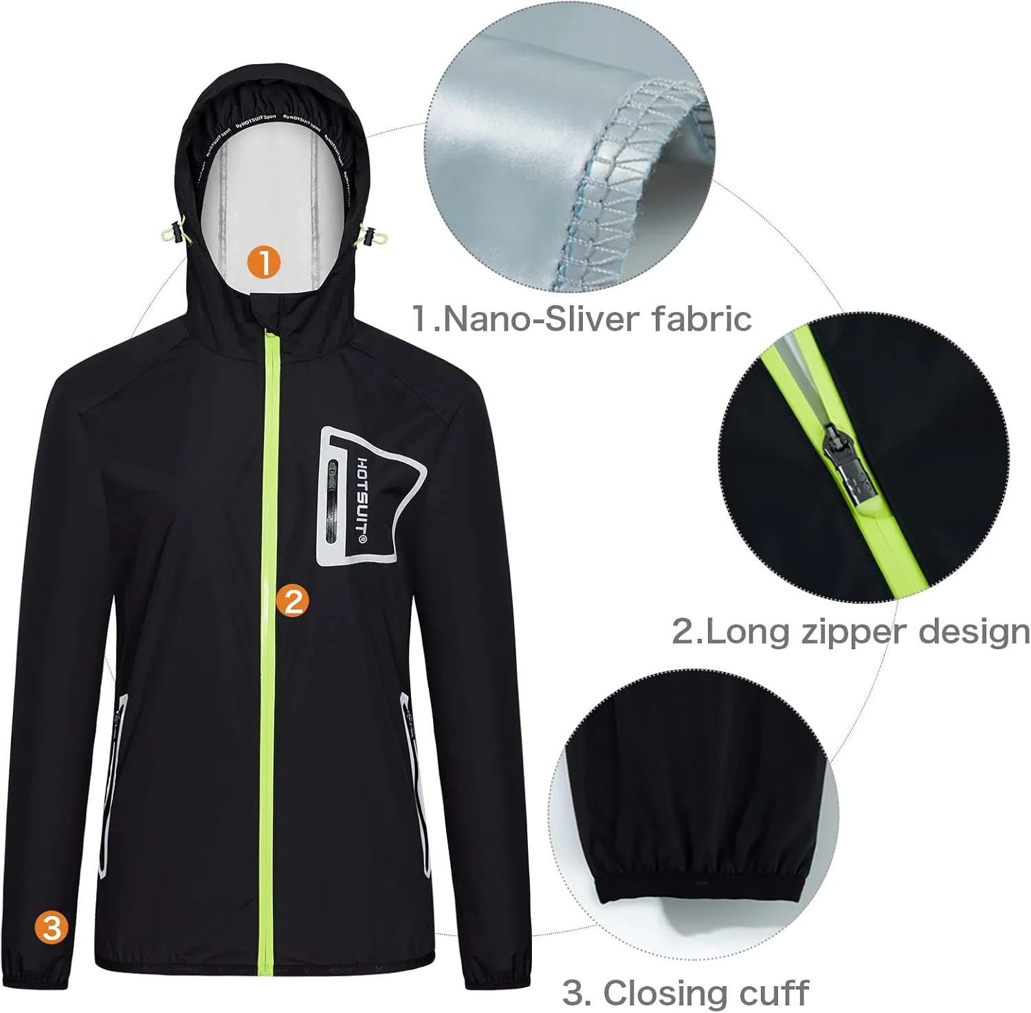 HOTSUIT Sauna Suit Women Durable Boxing Sweat Suits Gym Workout Exercise Sauna Jacket Pants