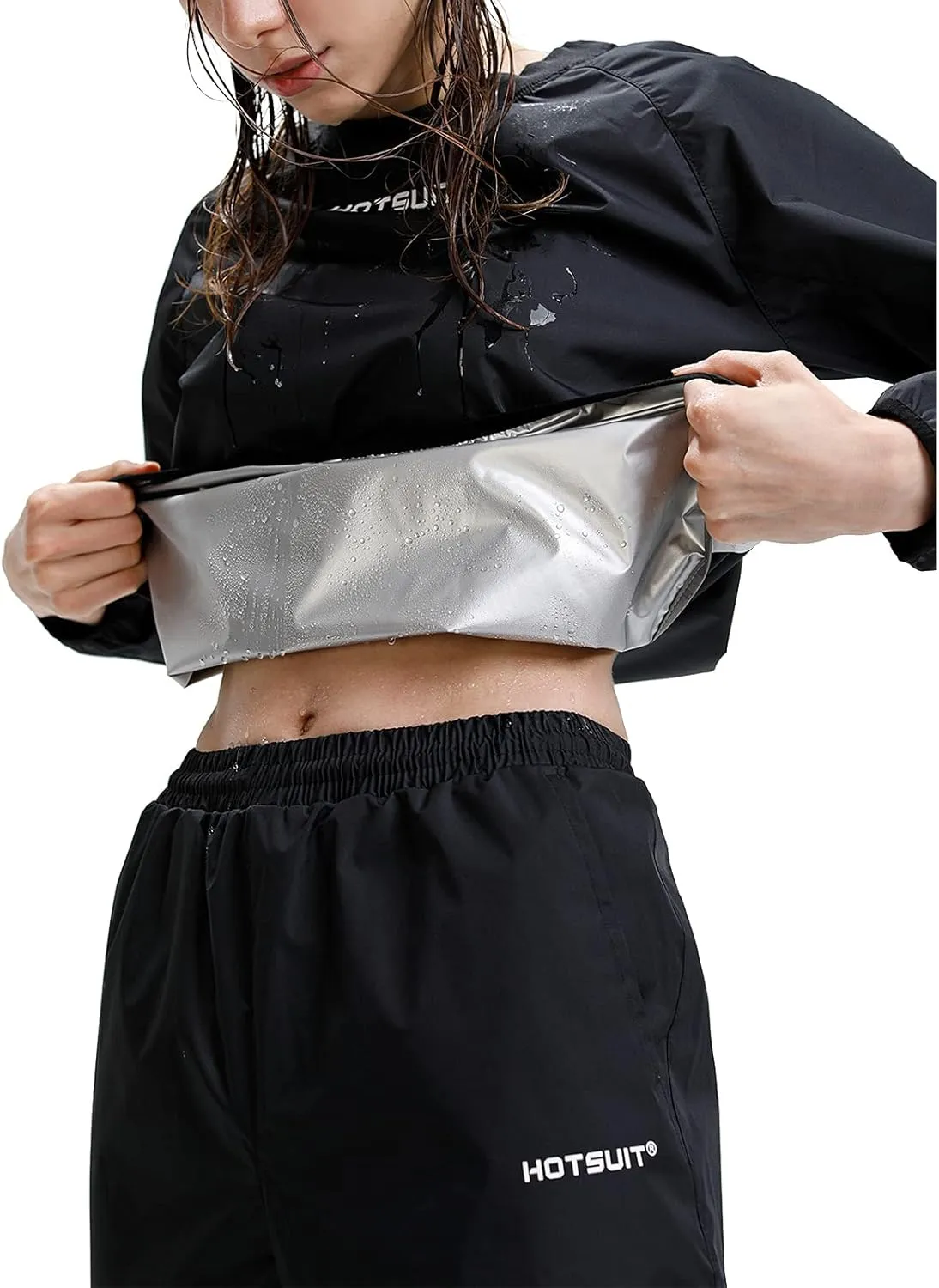 HOTSUIT Sauna Suit Women Durable Gym Workout Sauna Jacket Pants Sweat Suits