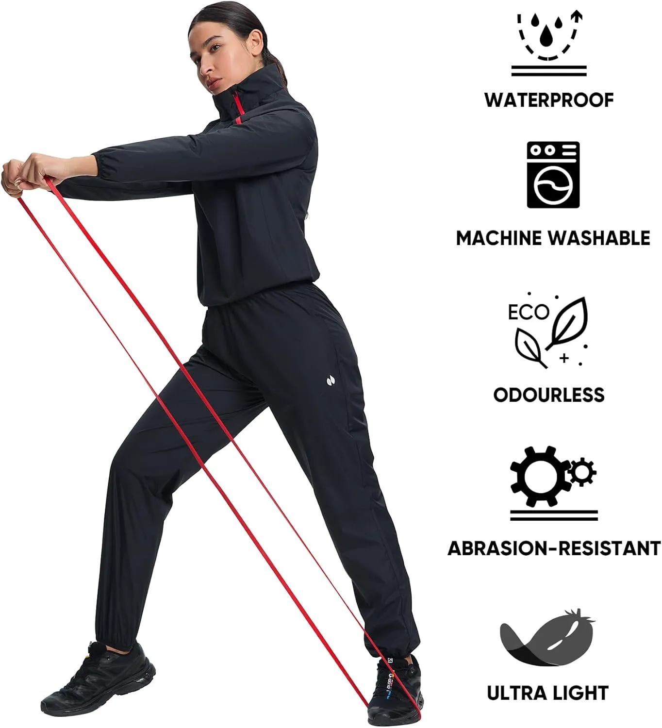 HOTSUIT Sauna Suit Women Sweat Sauna Jacket Pant Odorless Sweat Suit Women for Gym Workout