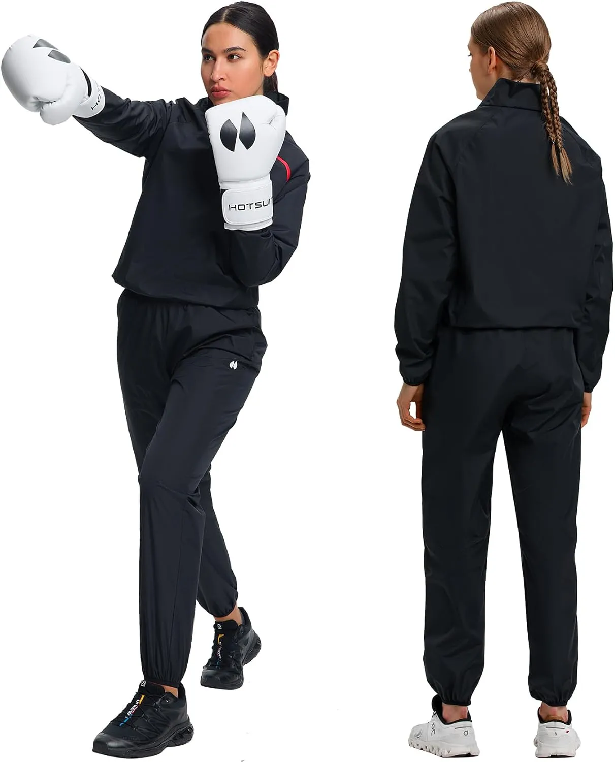 HOTSUIT Sauna Suit Women Sweat Sauna Jacket Pant Odorless Sweat Suit Women for Gym Workout