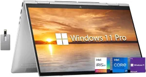 HP Envy x360 2-in-1 15.6” FHD Touchscreen Laptop, Intel core i7-1260P, 32GB RAM, 1TB PCIe SSD, Backlit KB, HD Webcam, Intel Iris Xe Graphics, Wi-Fi, Bluetooth, Win 11 Pro, Silver, 32GB USB Card