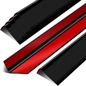 Huwena 6 Pcs Stair Nosing 48" Self Adhesive Vinyl Stair Edge Protector Non Slip Staircase Edge Trim Waterproof Suitable for Indoor/Outdoor Staircase