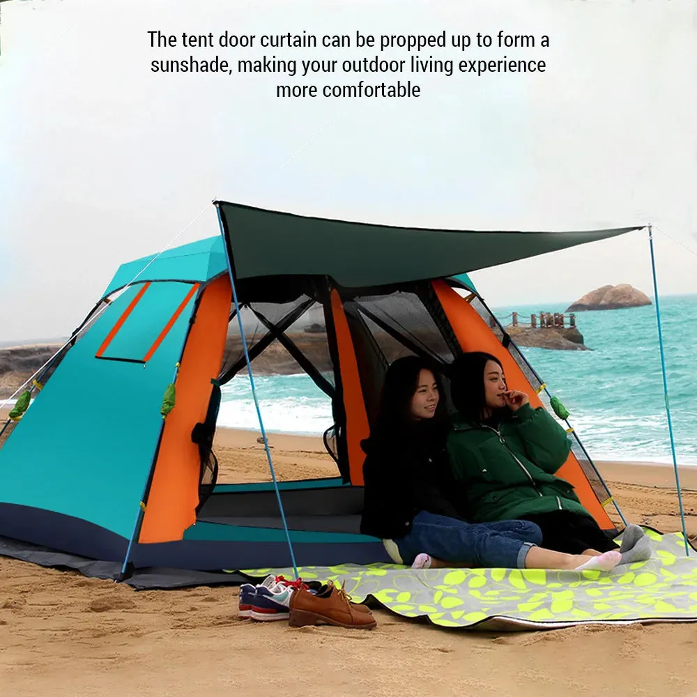 Hydraulic Canopy Tent Outdoor Automatic Quick Open Tent Waterproof Camping Tent 3-4 Person Instant Setup Tent Instant Setup Tent