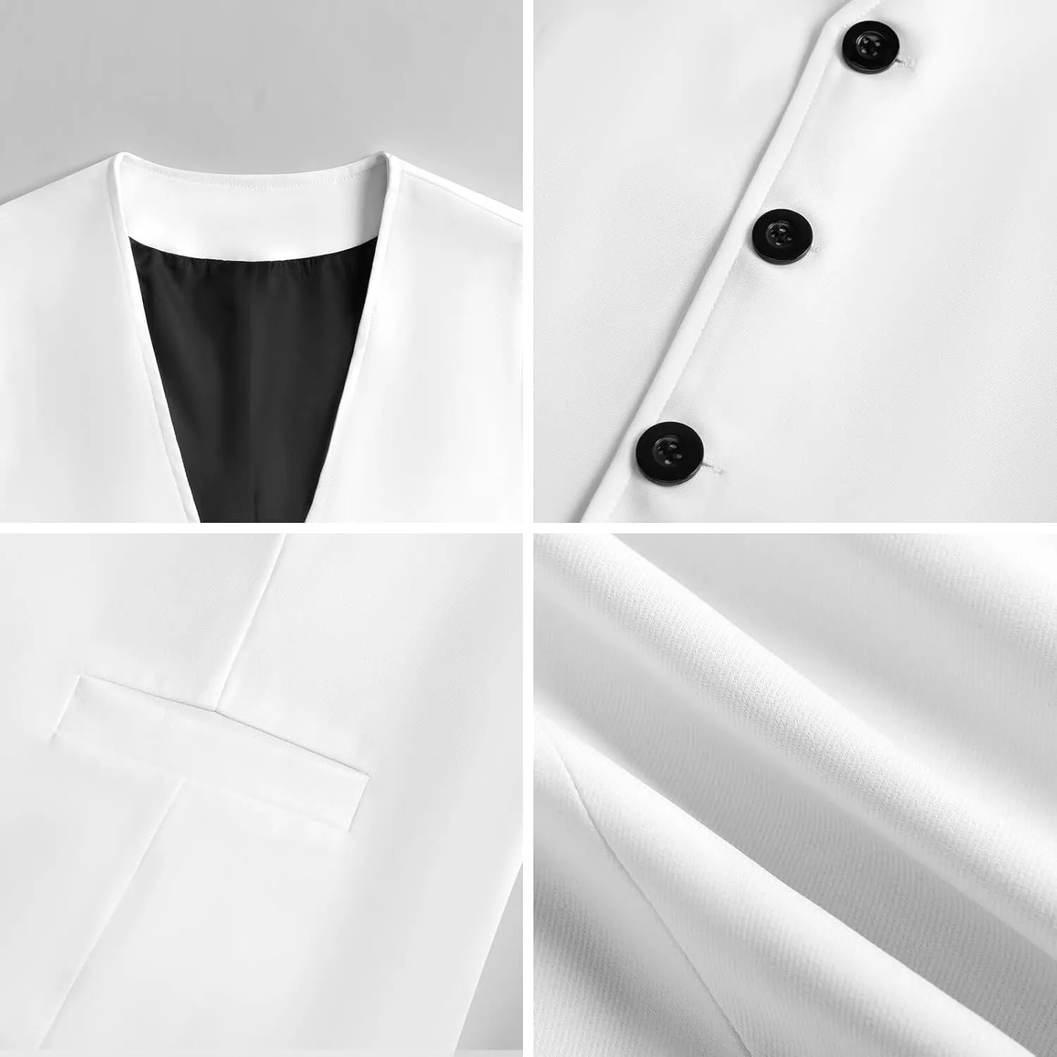 I Love Garbage Trunks Suit Vest for Men Slim Fit Waistcoat Button Up V Neck Business Casual Dress Coat