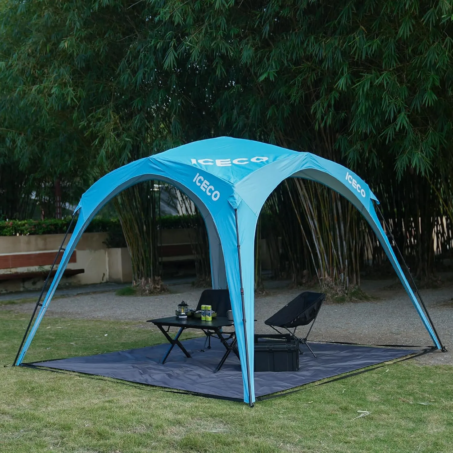 ICECO 10x10ft Canopy Tent - Easy Setup Pop Up Tent with UPF50  Sun Shelter, Portable for Beach, Parties, Sporting Events, Camping & Outdoor Activities, Includes Carrying Bag (Floor Mat)