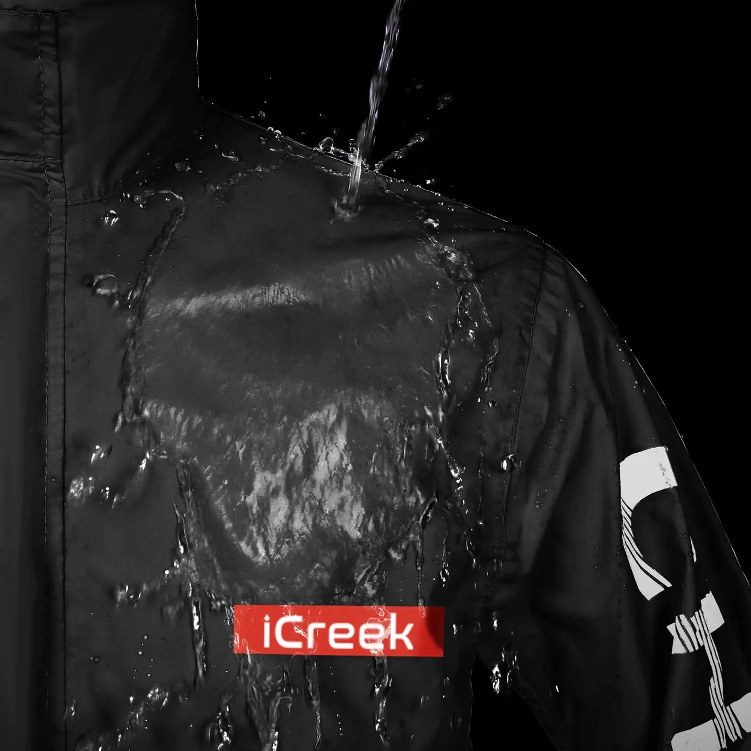iCreek Motorcycle Rain Suit for Men and Women Waterproof Rain Gear Resistant Raincoat Outdoor Fashion with Hood