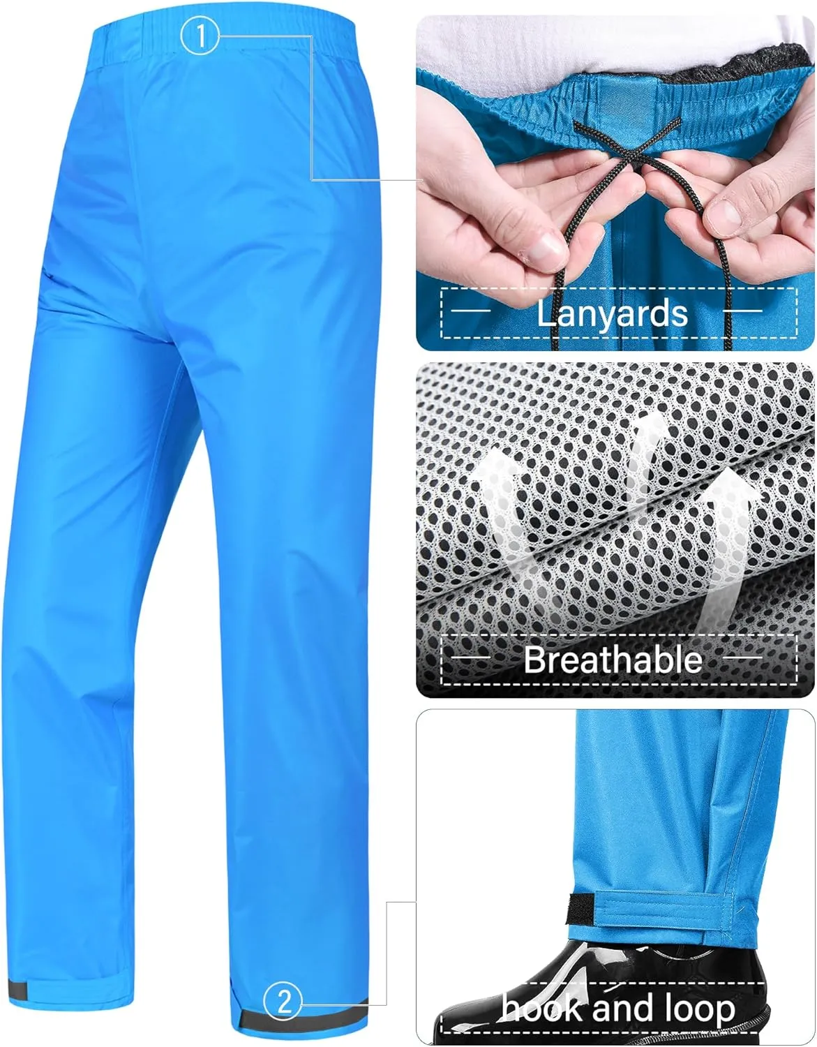 iCreek Rain Suit Waterproof Jacket and Trouser Suit Raincoat for Men and Women Outdoor All-Sport Breathable Anti-storm