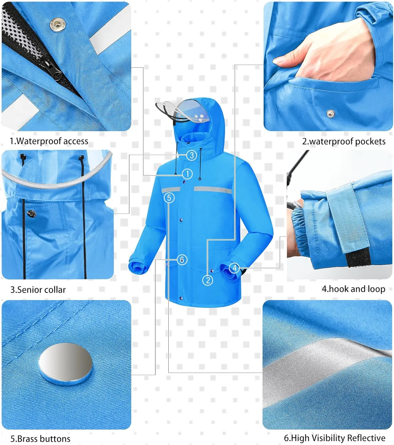 iCreek Rain Suit Waterproof Jacket and Trouser Suit Raincoat for Men and Women Outdoor All-Sport Breathable Anti-storm