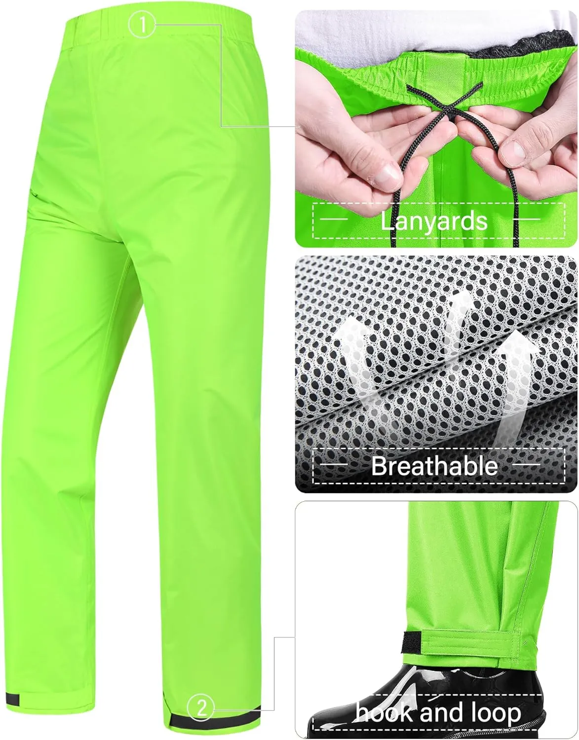iCreek Rain Suit Waterproof Jacket and Trouser Suit Raincoat for Men and Women Outdoor All-Sport Breathable Anti-storm