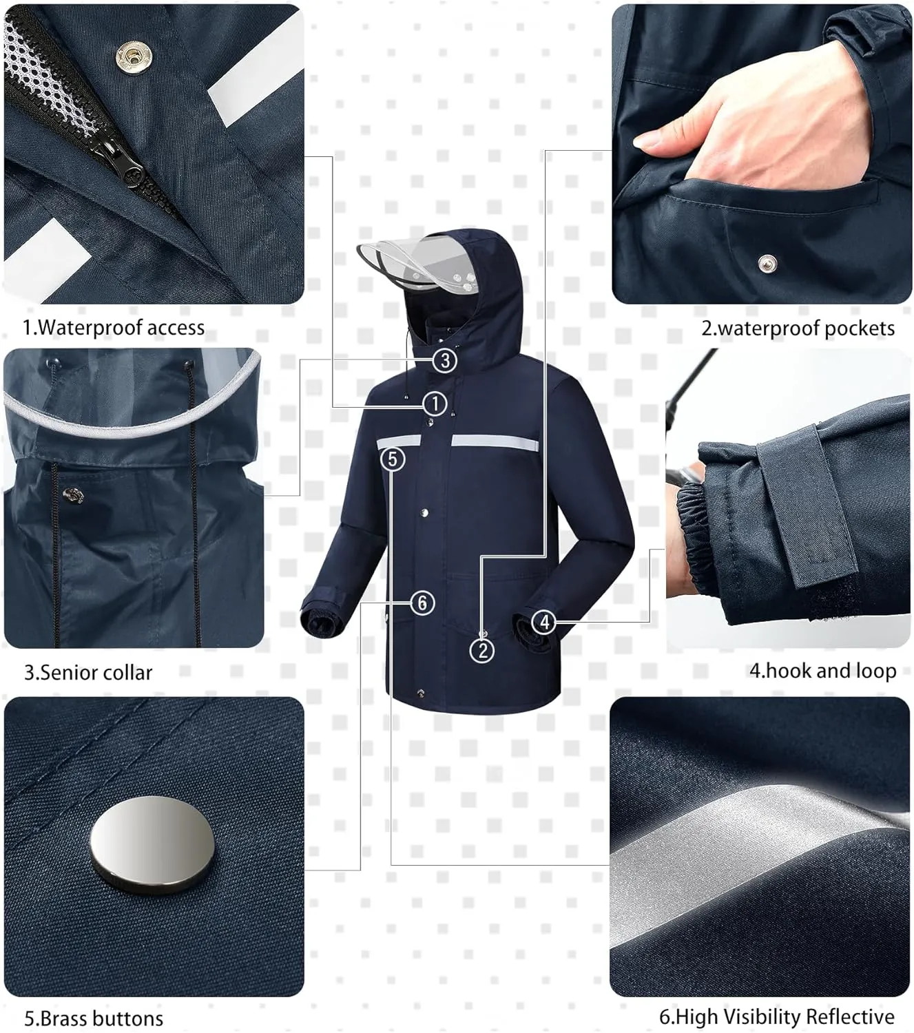 iCreek Rain Suit Waterproof Jacket and Trouser Suit Raincoat for Men and Women Outdoor All-Sport Breathable Anti-storm