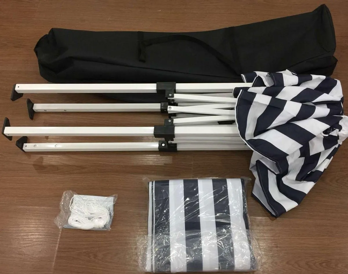 Impact Canopy 4' x 4' Portable Dressing Room, Pop Up Portable Changing Room, Navy Blue / White