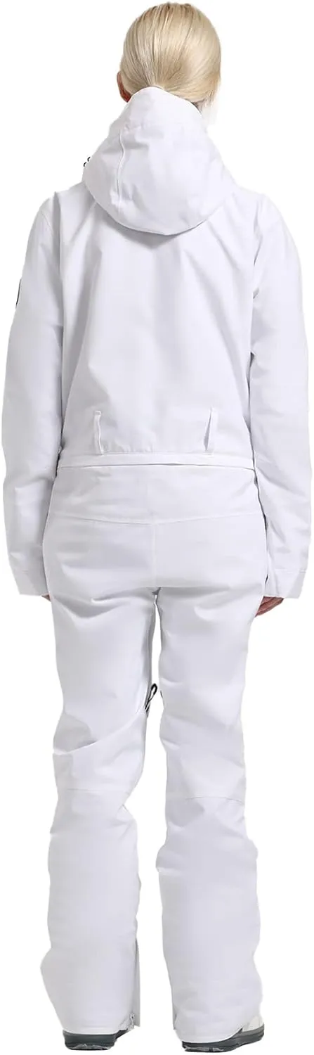 IMPHUT Women's One Piece Ski Suits Waterproof Windproof Women's Snowsuit Insulated Ski Jumpsuit for Snow Sports