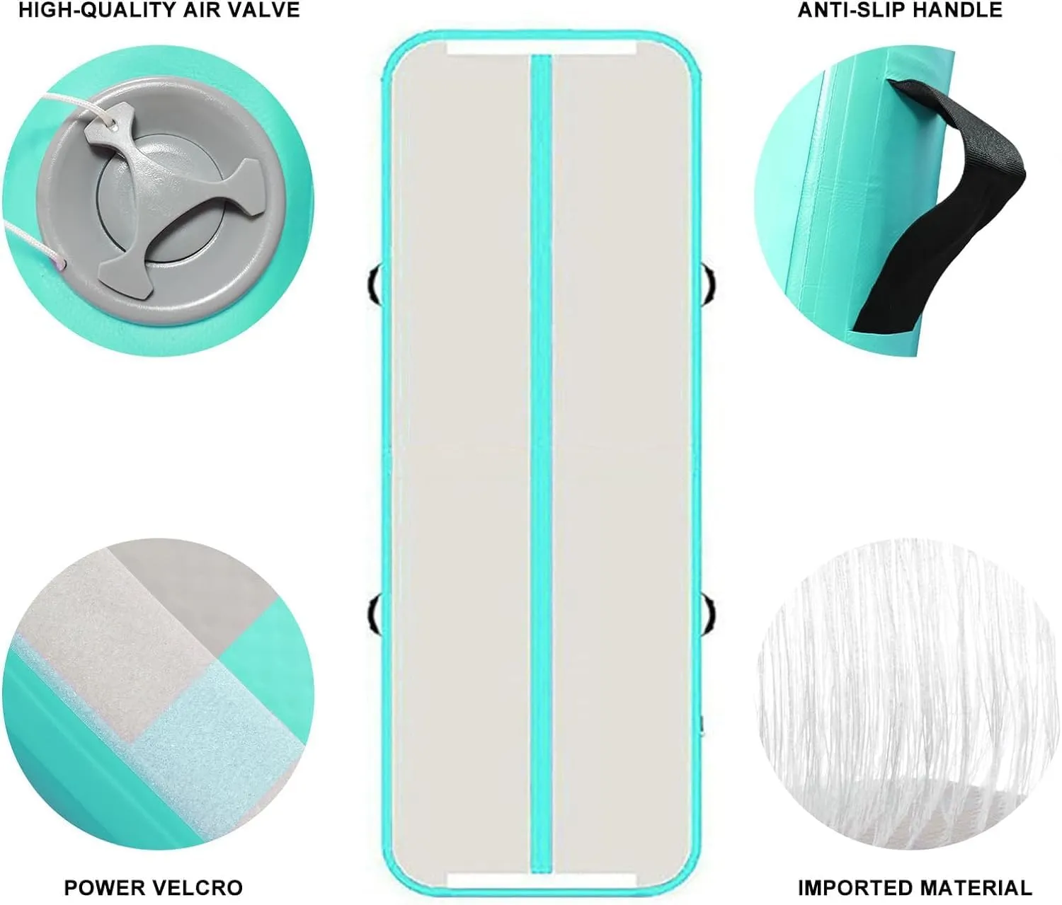 Inflatable Air Gymnastics Mat 10ft Training Mat 4 inches Thick Tumbling Track with Electric Pump for Gym/Home/Outdoor/Cheerleading/Yoga/Water