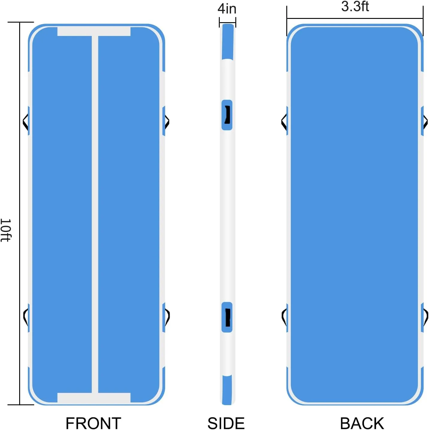 Inflatable Air Gymnastics Mat Training Mats 4 inches Thickness Inflatable Gymnastics Tracks With Pump For Home Use/Training/Cheerleading/Yoga/Water