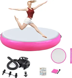 Inflatable Air Spot Mat 3.3ft Tumble Track 8 Inches Thickness Gymnastics Mat With Pump For Home Use/Training/Cheerleading/Yoga/Water