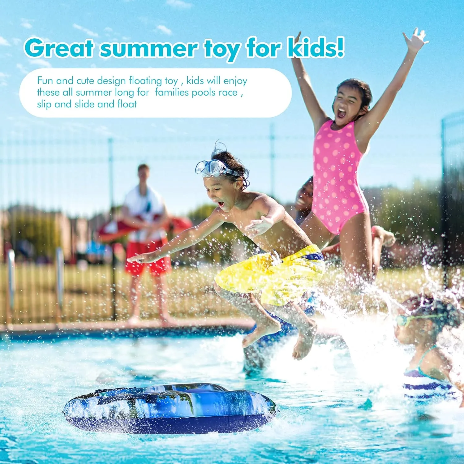 Inflatable Boogy Boards for Beach Travel Toys, 30” Cavas Slip Slide Water Park Body Surfing Board with Handles, Summer Fun Water Pool Game Toys for Kids 4,8,12 Ages Resort