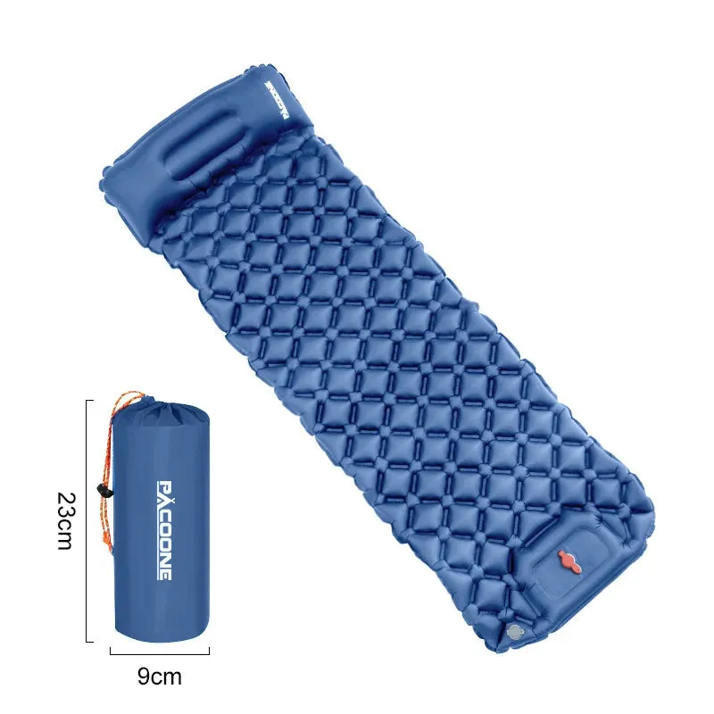 Inflatable Camping Mattress with Pillows & Built-in Pump
