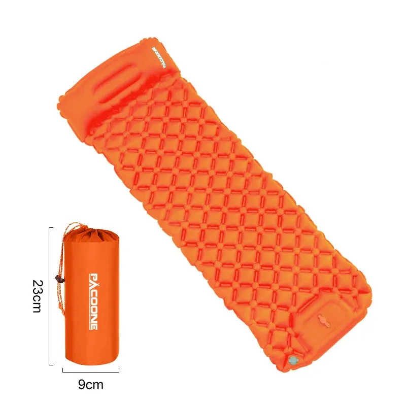Inflatable Camping Mattress with Pillows & Built-in Pump