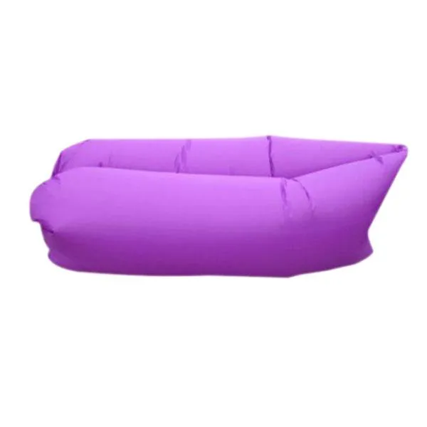 Inflatable Folding Sleeping Lazy Bag for Outdoor Camping Purple
