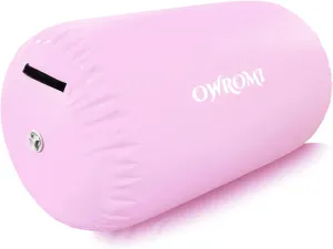 Inflatable Gymnastics Air Mat Tumble Track with Gymnastics Air Barrel - Inflatable Air Spot Tumbler Backbend Trainer Air Roller Tumbling Mat with Electric Pump