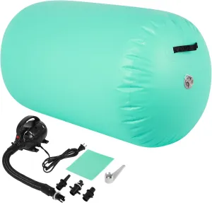 Inflatable Gymnastics Air Roller Tumbling Barrel with Electric Pump for Back Handspring Training and Cheerleading Home Use Gymnastics Equipment Air Track Tumble Mat