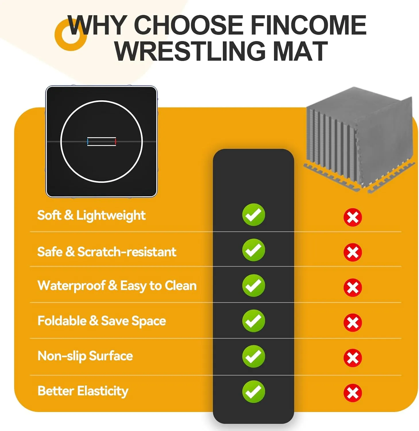 Inflatable Wrestling Mat 16ft/13ft/10ft, 4" Thick Foldable Jiu Jitsu Mats Wrestling Mats for Home Outdoor Indoor, Waterproof PVC Mat for Gymnastics, BJJ, MMA, Grappling, Judo, Boxing
