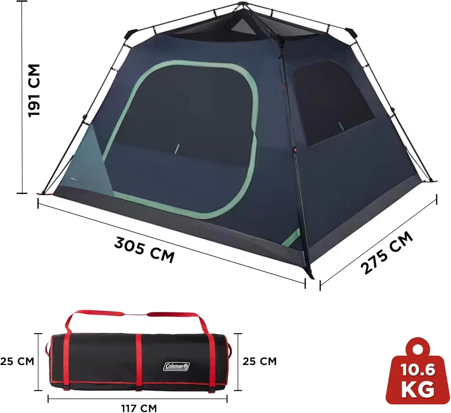 Instant Skylodge Camping Tent - 6 Person