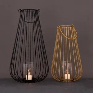Iron Wire Lantern Big KI-222 W/Glass Pipe