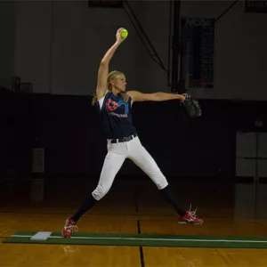 Jennie Finch Foam Back Softball Pitching Mat with Powerline | ProMounds
